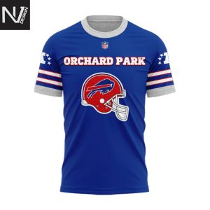 2025 Buffalo Bills Red Helmets Back 3D T-Shirt
