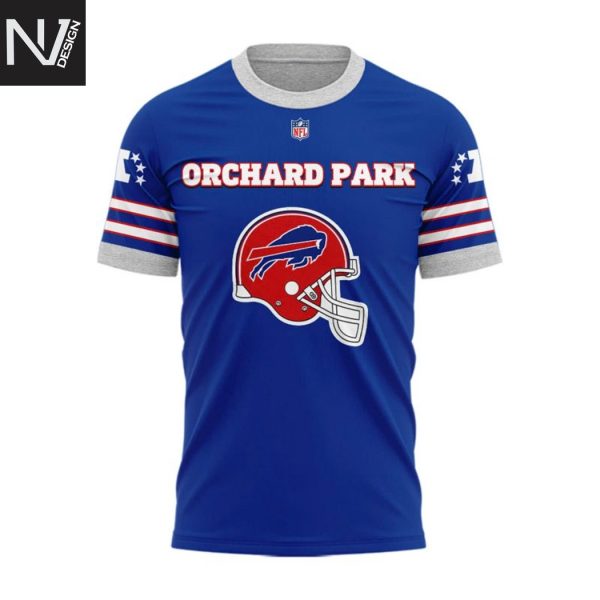 2025 Buffalo Bills Red Helmets Back 3D T-Shirt