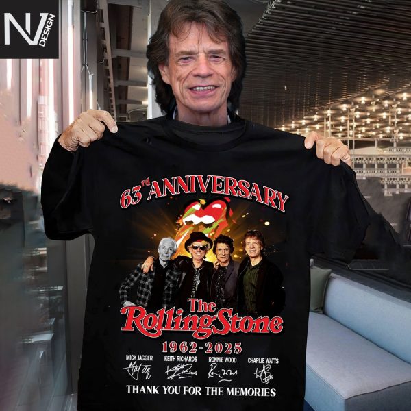 63rd Anniversary The Rolling Stones 1962-2025 Signature Thank You For The Memories Unisex T-Shirt