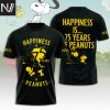 Happiness Is 75 Years Of Peanuts Since 1950 3D T-Shirt – Black