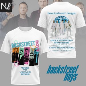 Backstreet Boys Into The Millennium Sphere 3D T-Shirt – White