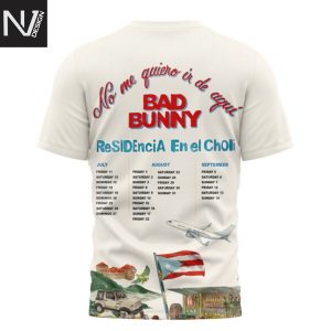 Bad Bunny No Me Quiero Ir De Aqui 3D T-Shirt