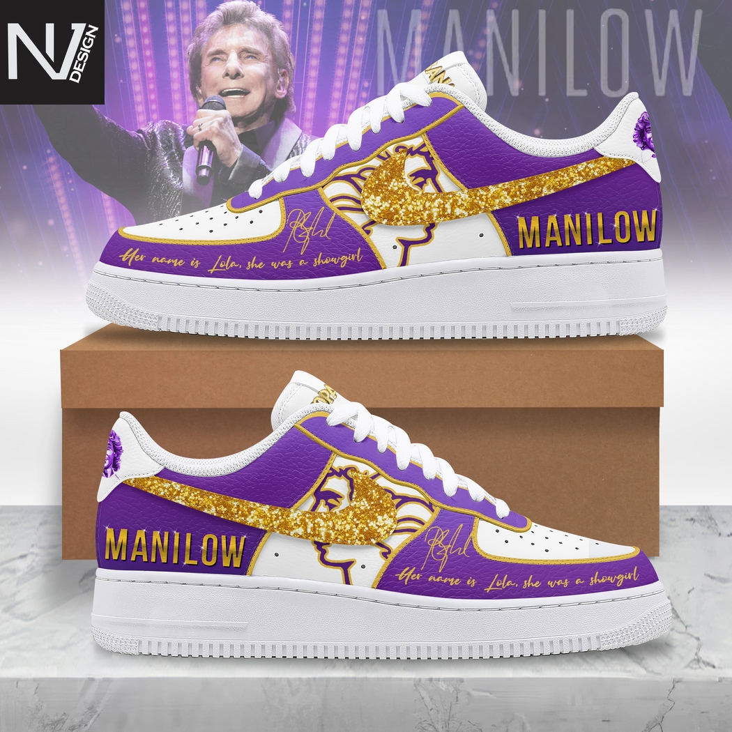 Barry Manilow Her Name Was Lola, She Was A Showgirl Signature Air Force 1 Barry Manilow Her Name Was Lola, She Was A Showgirl Signature Air Force 1