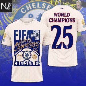 Chelsea FC Club World Cup World Champions 2025 3D T-Shirt