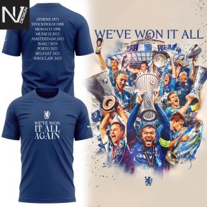 Chelsea We ve Won It All Again 3D T-Shirt- Blue