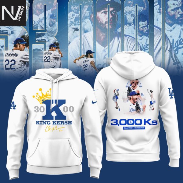 Clayton Kershaw 3000 King Kersh Signature Hoodie