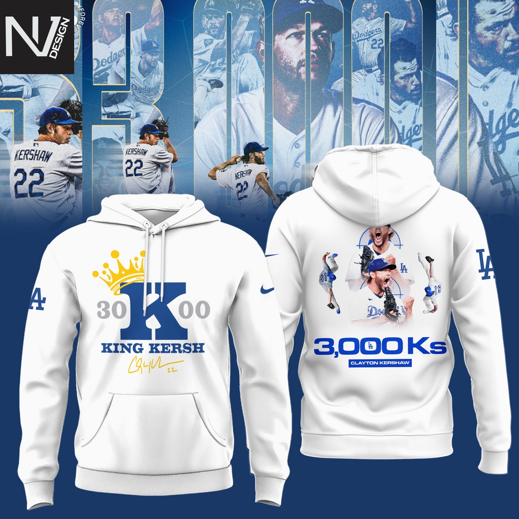 Clayton Kershaw 3000 King Kersh Signature Hoodie Clayton Kershaw 3000 King Kersh Signature Hoodie