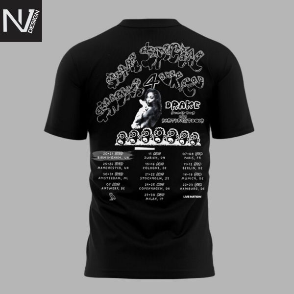 Drake Summer Tour to Birmingham 2025 3D T-Shirt – Black