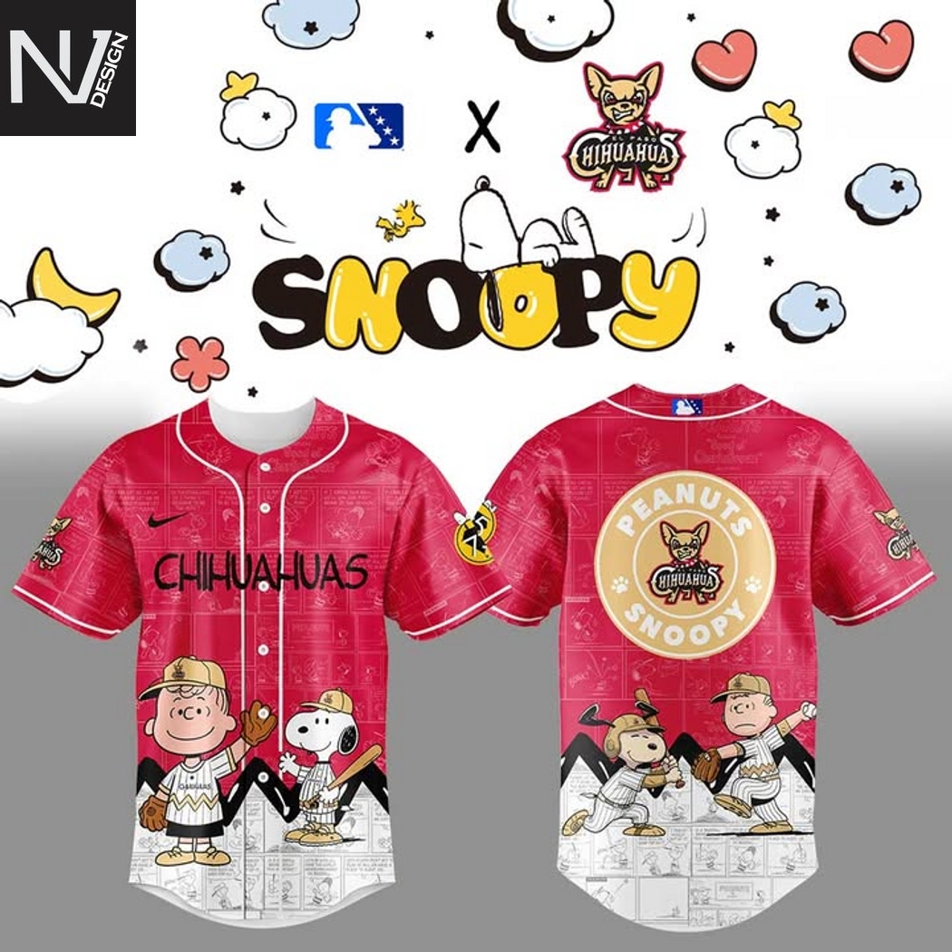 El Paso Chihuahuas x Peanuts Snoopy Baseball Jersey El Paso Chihuahuas x Peanuts Snoopy Baseball Jersey