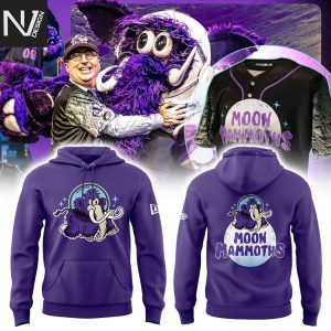 Erie SeaWolves BR Moon Mammoths 2025 Hoodie – Purple