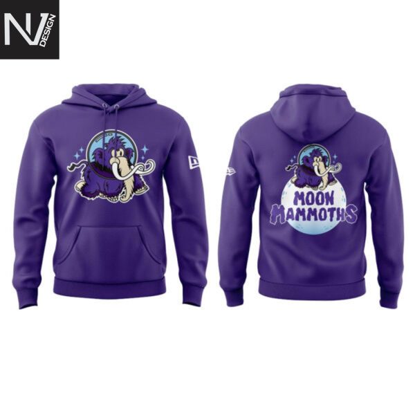 Erie SeaWolves BR Moon Mammoths 2025 Hoodie – Purple