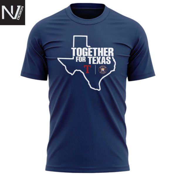 Houston Astros Together For Texas 2025 3D T-Shirt – Blue