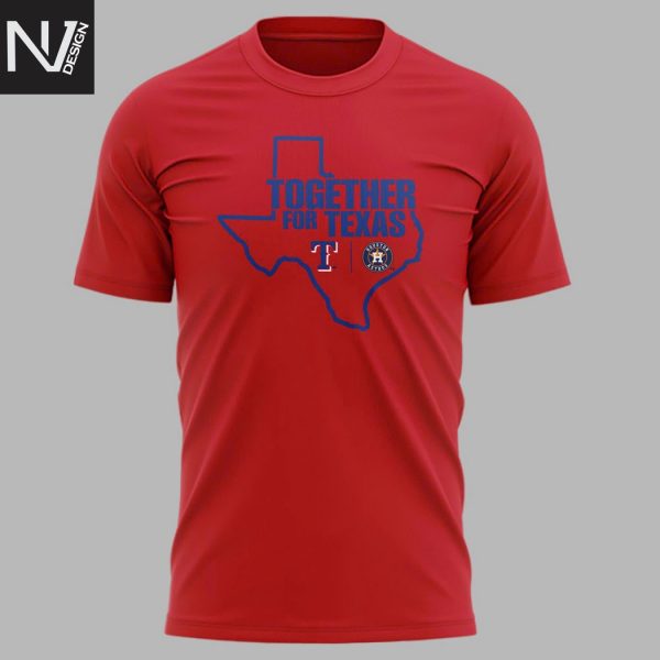 Houston Astros Together For Texas 2025 3D T-Shirt – Red