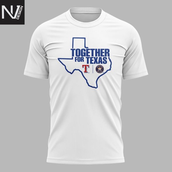 Houston Astros Together For Texas 2025 3D T-Shirt – White