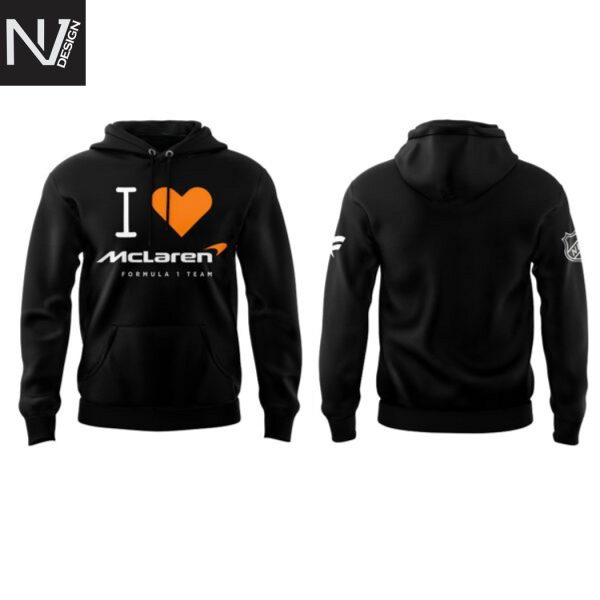 I Love Lando Norris LN4 Black Hoodie