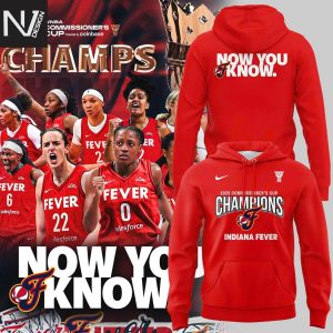 Indiana Fever 2025 WNBA Commissioner Cup Champions Now You Know Hoodie – Red