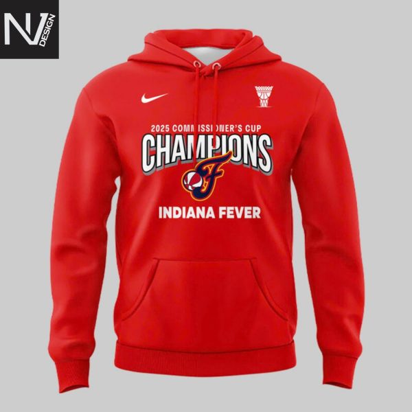 Indiana Fever 2025 WNBA Commissioner Cup Champions Now You Know Hoodie – Red
