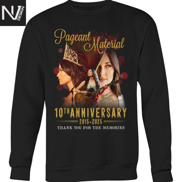 Kacey Musgraves Pageant Material 10th Anniversary 2015-2025 Signature Thank You For The Memories Unisex T-Shirt