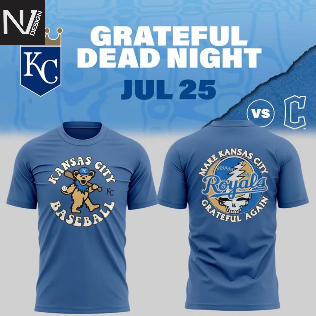 Kansas City Royals Grateful Dead Night 3D T-Shirt Kansas City Royals Grateful Dead Night 3D T-Shirt