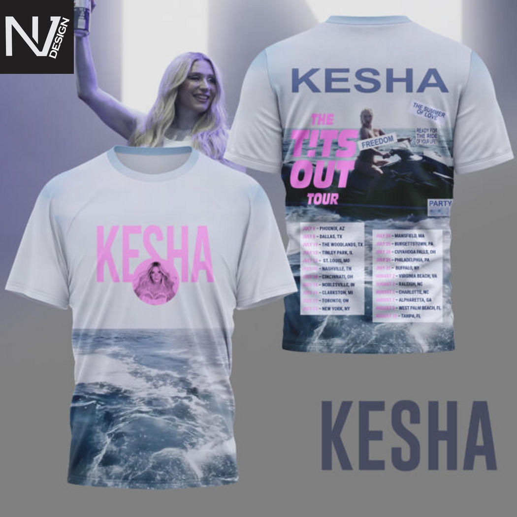 Kesha The Tits Out Tour 3D T-Shirt Kesha The Tits Out Tour 3D T-Shirt