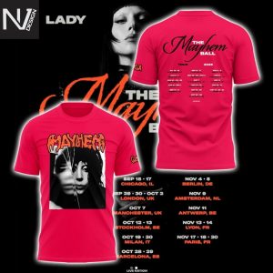 Lady Gaga The Mayhem Ball Tour 2025 3D T-Shirt