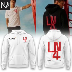 Lando Norris LN4 White Hoodie