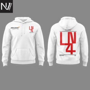 Lando Norris LN4 White Hoodie