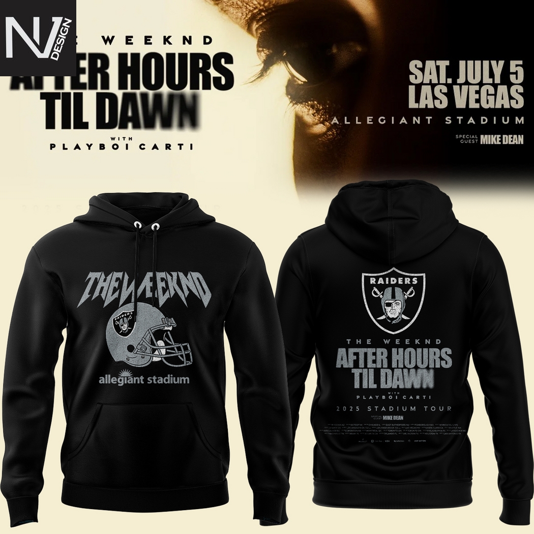 Las Vegas Raiders x The Weeknd After Hours Til Dawn 2025 Hoodie Las Vegas Raiders x The Weeknd After Hours Til Dawn 2025 Hoodie