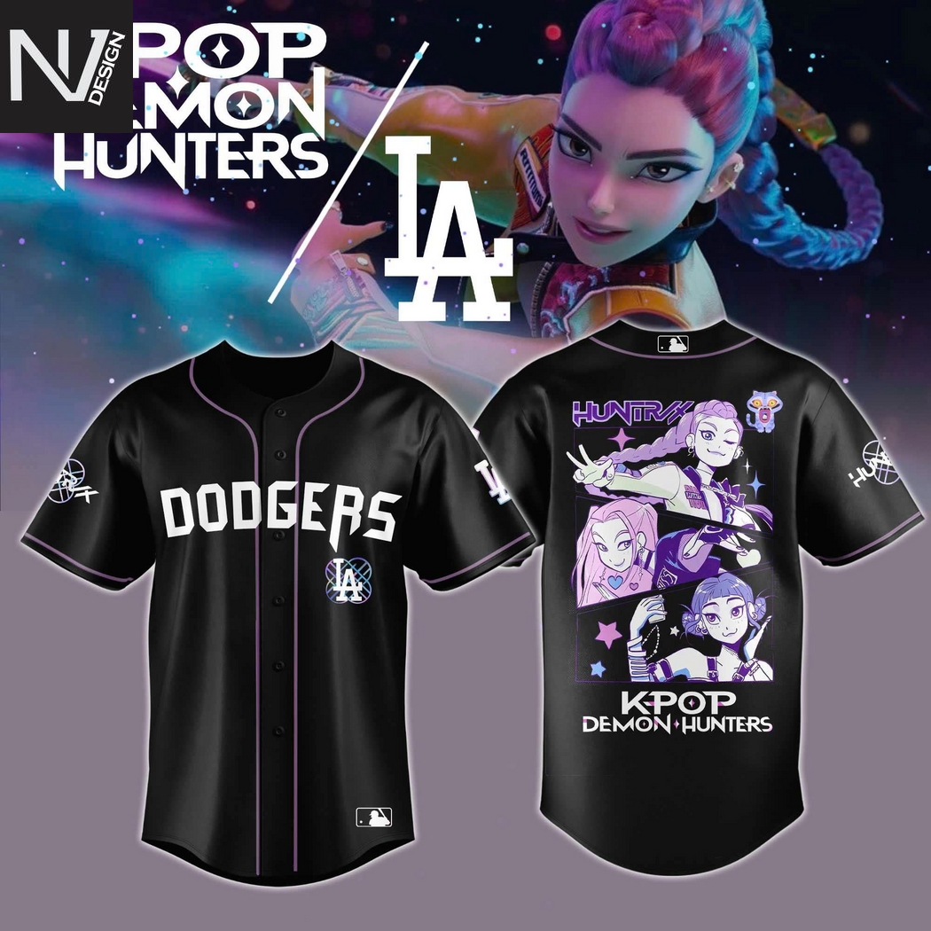Los Angeles Dodgers KPop Demon Hunters Baseball Jersey Los Angeles Dodgers KPop Demon Hunters Baseball Jersey