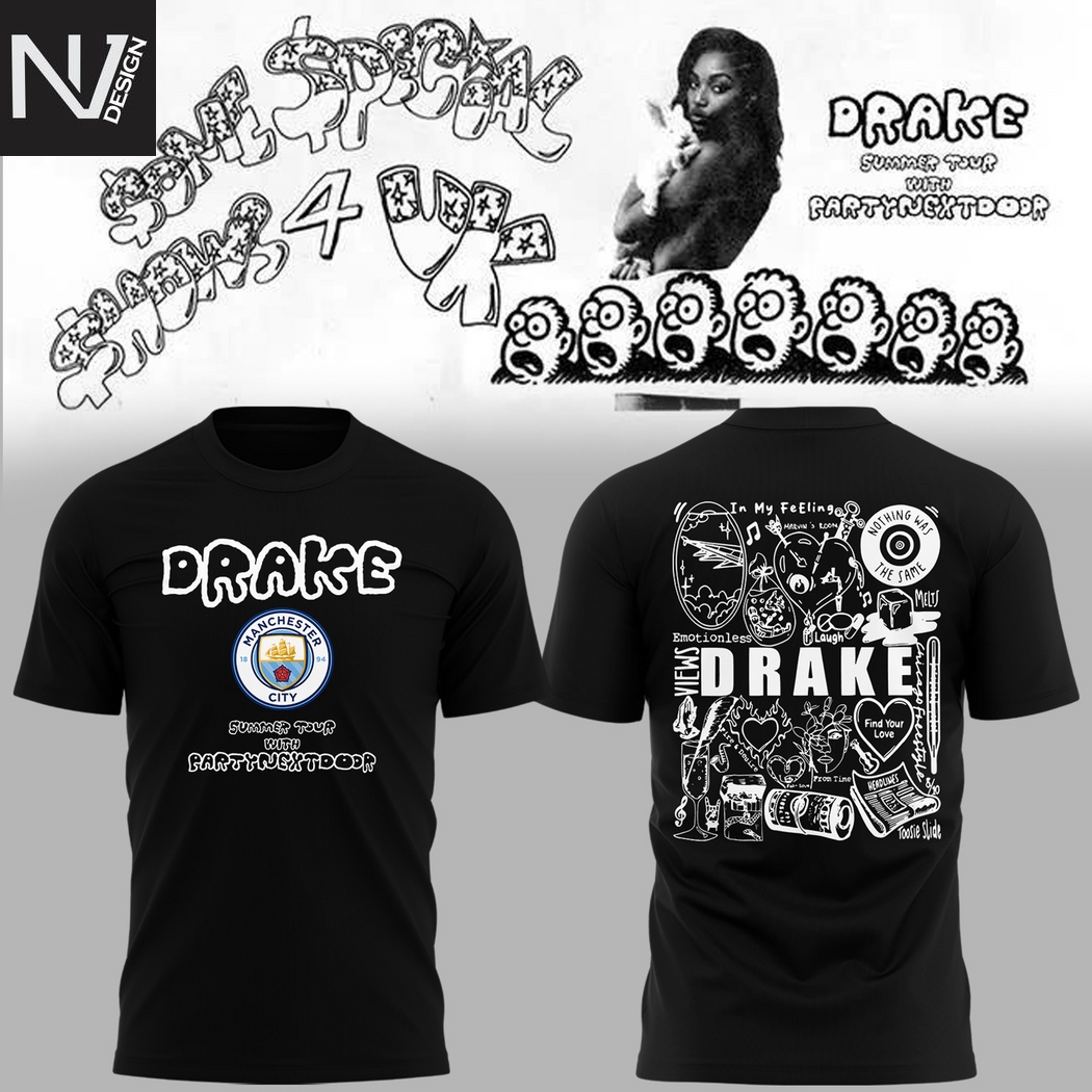 Manchester City x Drake Summer Tour 2025 3D T-Shirt Manchester City x Drake Summer Tour 2025 3D T-Shirt