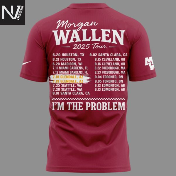 Morgan Wallen x Arizona Cardinals 2025 Im The Froblem Tour 3D T-Shirt