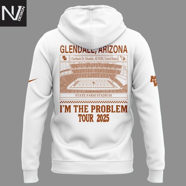 Morgan Wallen x Arizona Cardinals Im The Problem Tour 2025 Hoodie – White