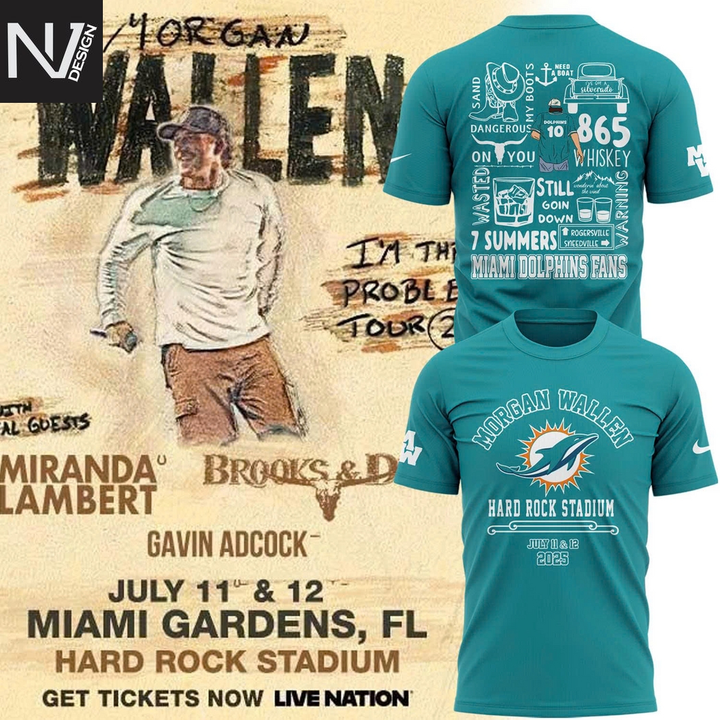 MW - Miami Dolphins Im The Problem Tour 3D T-Shirt MW - Miami Dolphins Im The Problem Tour 3D T-Shirt