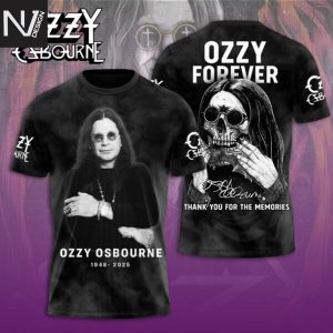 Ozzy Osbourne Forever 1948-2025 Signature Thank You For The Memories 3D T-Shirt