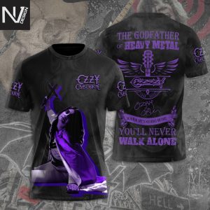 Ozzy Osbourne The Godfather Of Heavy Metal Mama He Going Home You ll Never Walk Alone Signature 3D T-Shirt
