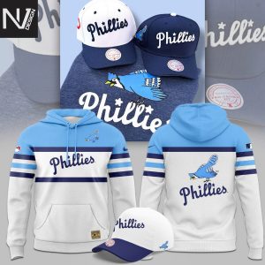 Philadelphia Phillies Shop Grey Blue Jay Logo 40s Hoodie