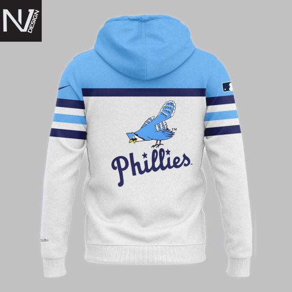 Philadelphia Phillies Shop Grey Blue Jay Logo 40s Hoodie