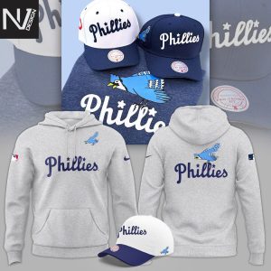 Philadelphia Phillies Shop Grey Blue Jay Logo Hoodie