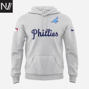Philadelphia Phillies Shop Grey Blue Jay Logo Hoodie