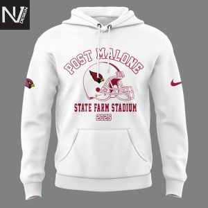 Post Malone x Arizona Cardinals State Farm Stadium 2025 Hoodie – White