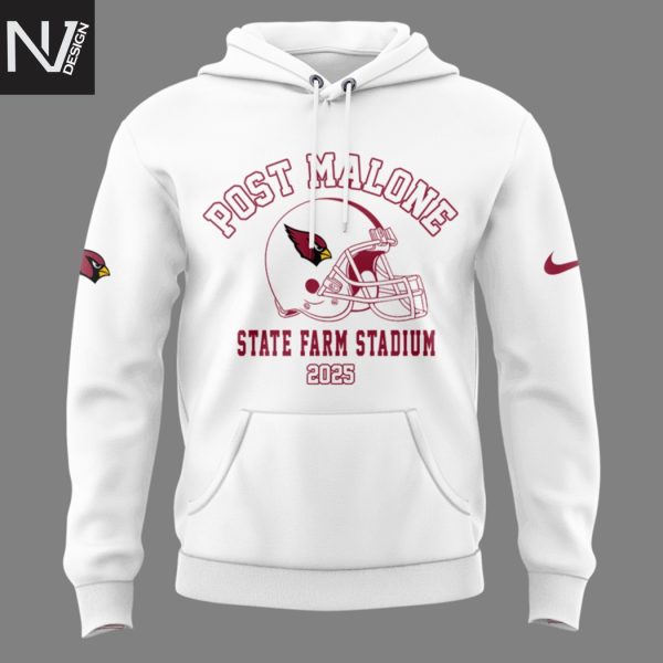 Post Malone x Arizona Cardinals State Farm Stadium 2025 Hoodie – White