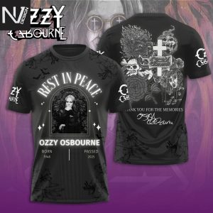 Rest In Peace Ozzy Osbourne Thank You For The Memories Signature 3D T-Shirt