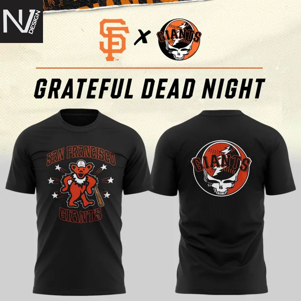 San Francisco Giants Grateful Dead Night 3D T-Shirt San Francisco Giants Grateful Dead Night 3D T-Shirt