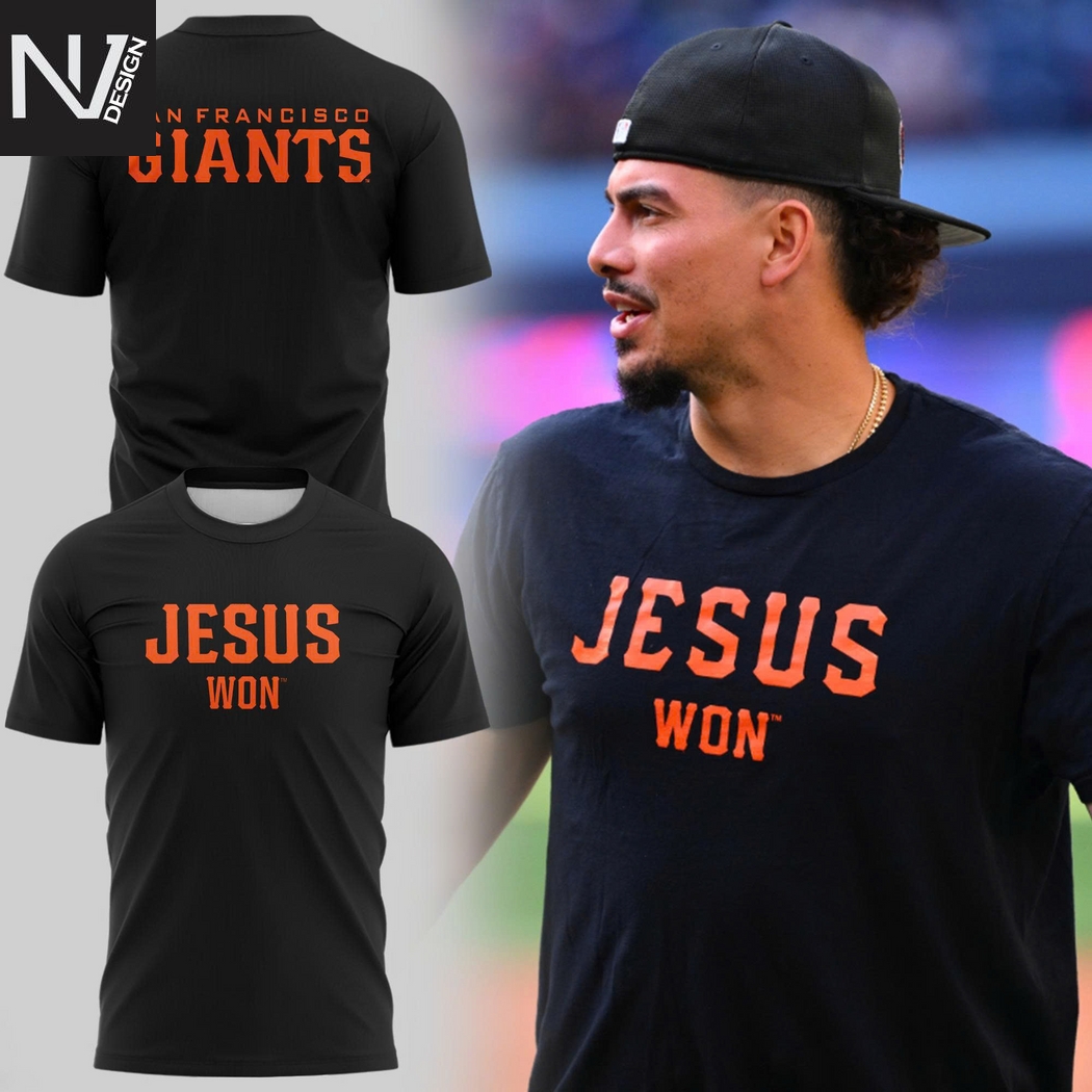 San Francisco Giants Jesus Won 3D T-Shirt San Francisco Giants Jesus Won 3D T-Shirt