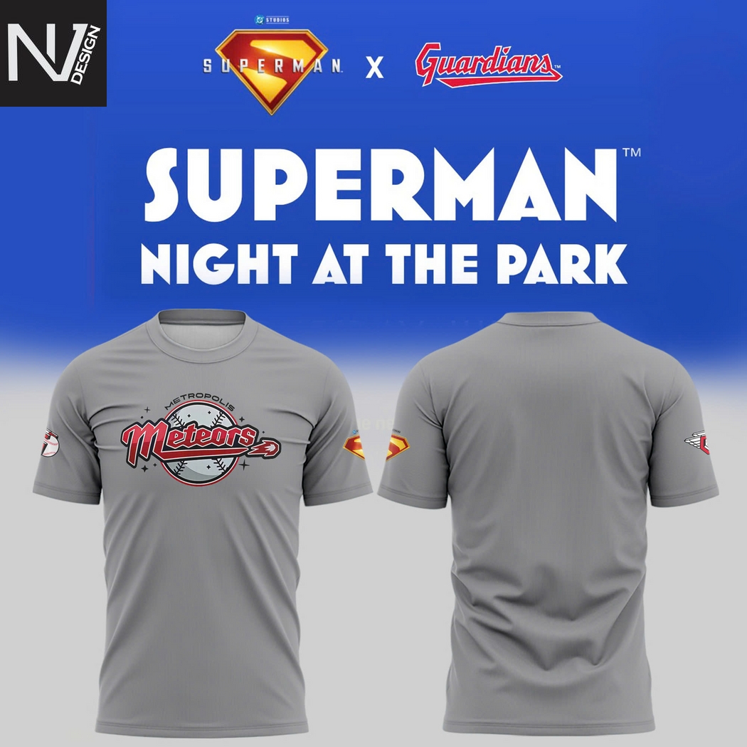Superman x Cleveland Guardians 3D T-Shirt Superman x Cleveland Guardians 3D T-Shirt