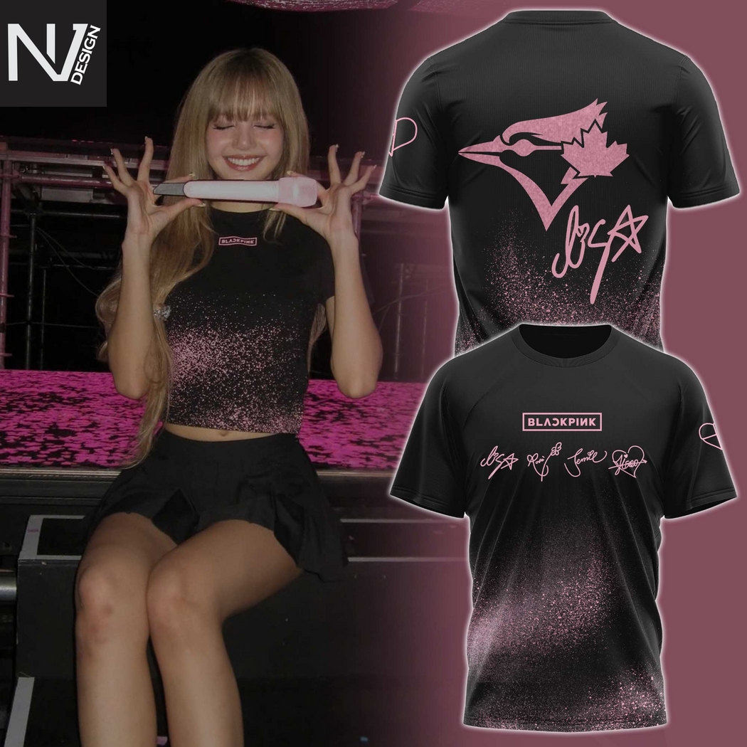 Toronto Blue Jays x BlackPink Signature 2025 3D T-Shirt Toronto Blue Jays x BlackPink Signature 2025 3D T-Shirt