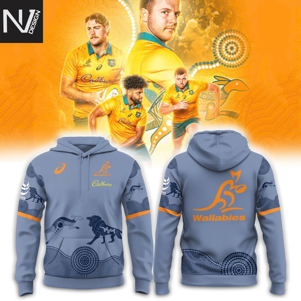 Wallabies Rugby Lions Tour Mens 2025 Hoodie Wallabies Rugby Lions Tour Mens 2025 Hoodie