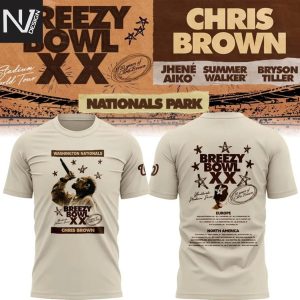 Washington Nationals Chris Brown Breezy Bowl XX 3D T-Shirt