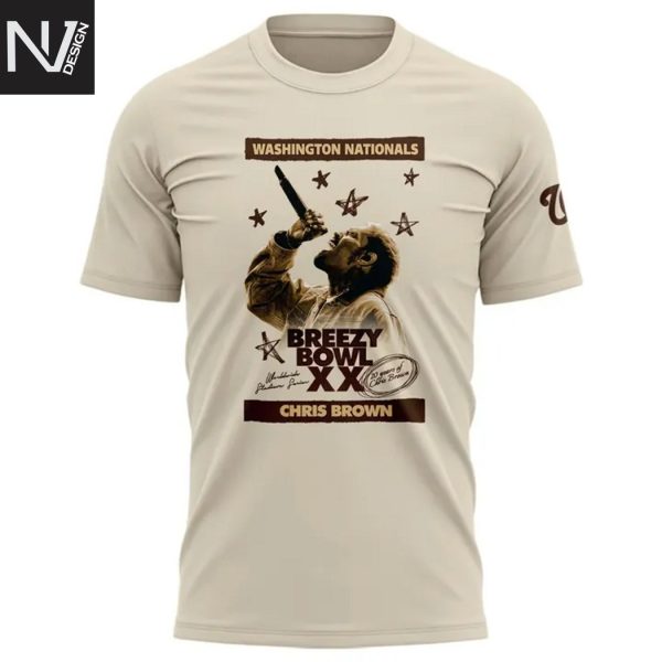 Washington Nationals Chris Brown Breezy Bowl XX 3D T-Shirt