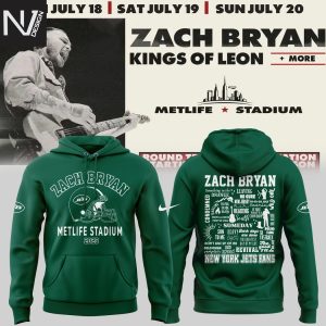 Zach Bryan x New York Jets Metlife Stadium 2025 Hoodie